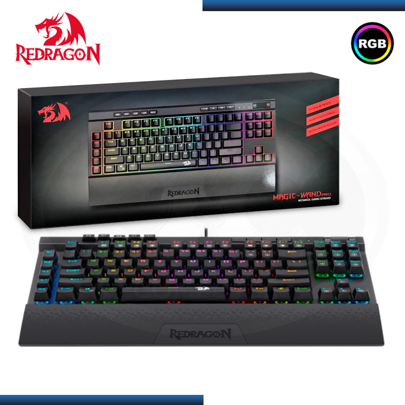 TECLADO REDRAGON MAGIC WAND PRO K587 RGB MECANICO SWITCH RED ESPAÑOL ...