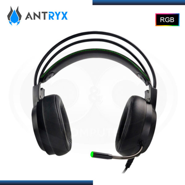 AUDIFONO ANTRYX GH-520 RGB CHROME STORM CON MICROFONO BLACK - Imagen 3