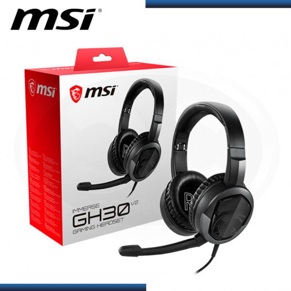 AUDIFONO MSI IMMERSE GH30 V2 GAMING CON MICROFONO BLACK 3.5 MM