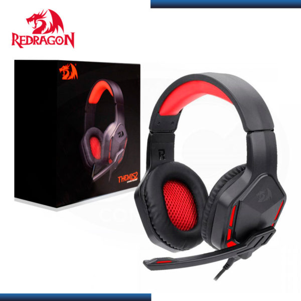 AUDIFONO REDRAGON THEMIS 2 H220N BLACK RED CON MICROFONO