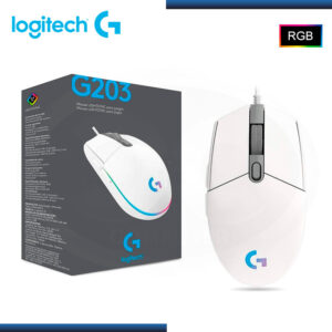 MOUSE LOGITECH G G203 RGB LIGHTSYNC 8000 DPI WHITE USB