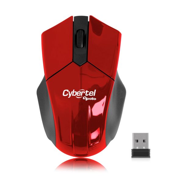 MOUSE CYBERTEL APOLLO M303 WIFI UV RED - Imagen 2